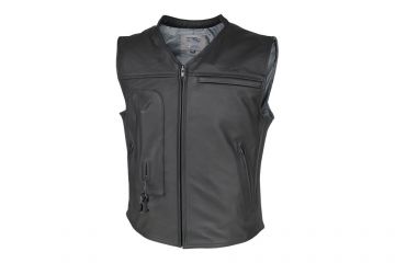Helite Custom Leather Airbag Vest Black